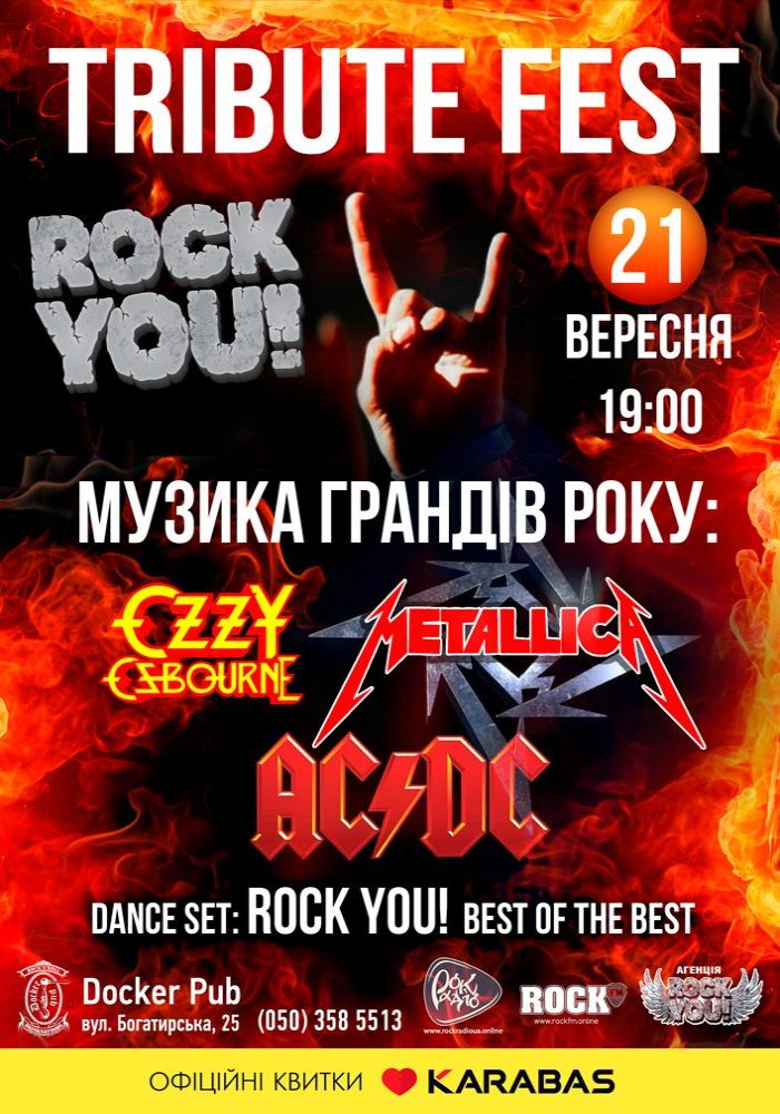 TRIBUTE FEST - Ozzy Osbourne - Metallica - AC/DC - ROCK YOU!