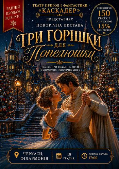 Новорічна музична вистава «Три горішки для Попелюшки»