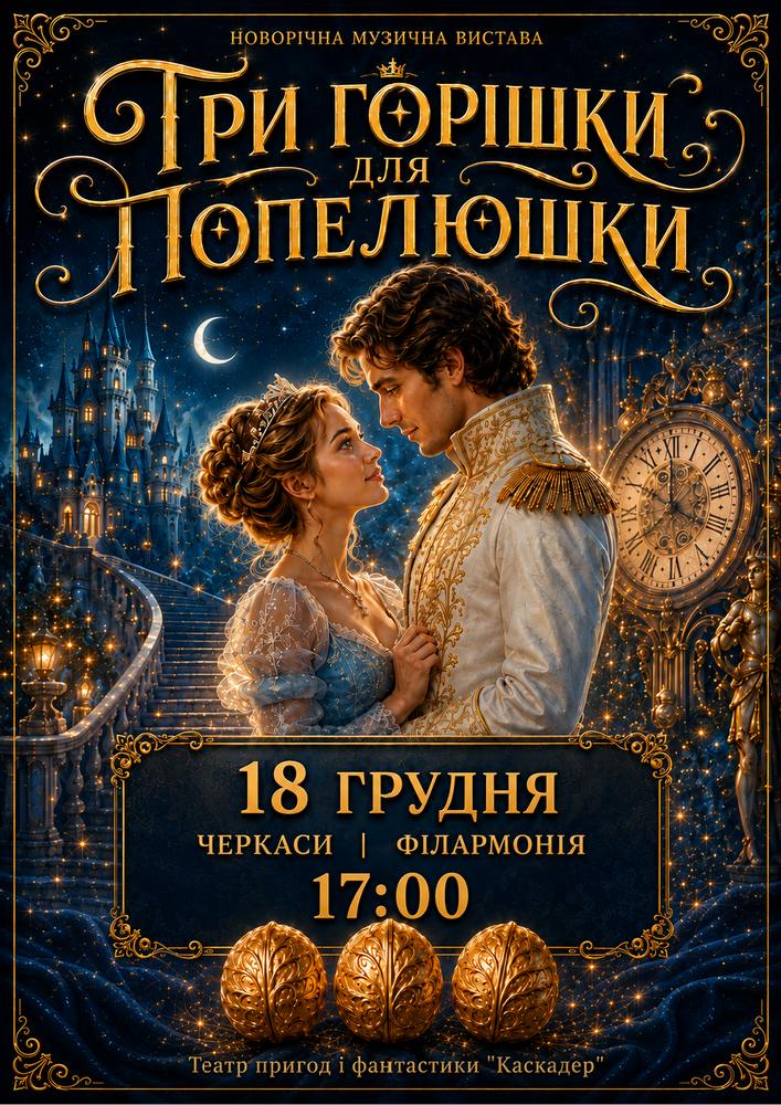 Новорічна музична вистава «Три горішки для Попелюшки»
