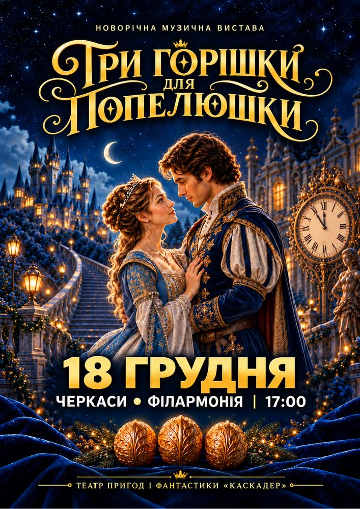 Новорічна музична вистава «Три горішки для Попелюшки»