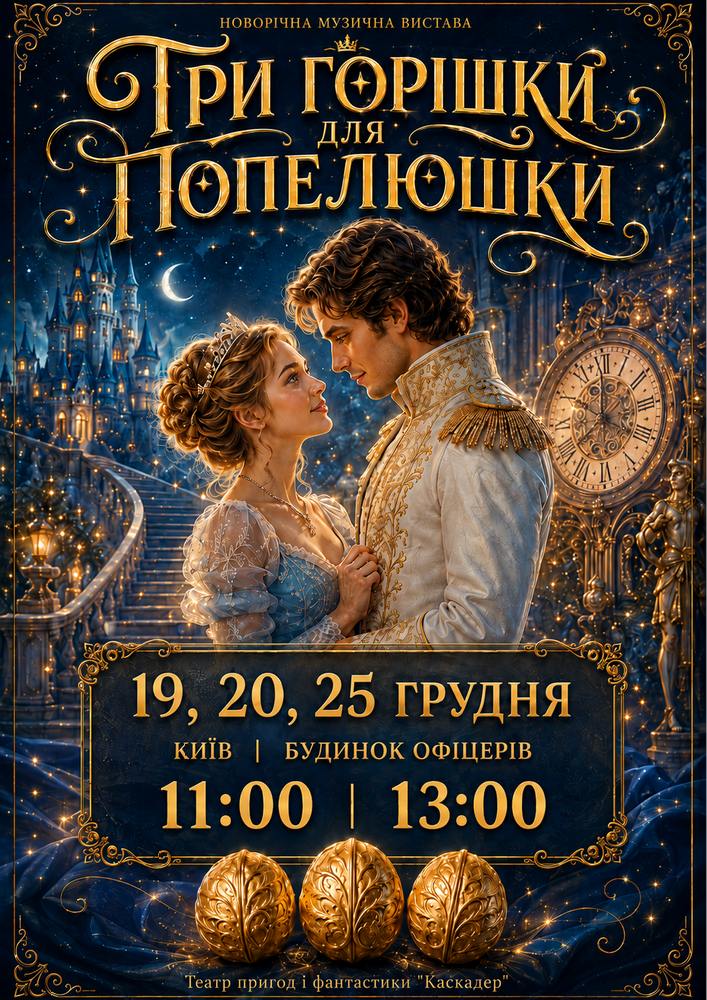 Новорічна музична вистава «Три горішки для Попелюшки»