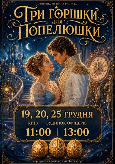Новорічна музична вистава «Три горішки для Попелюшки»
