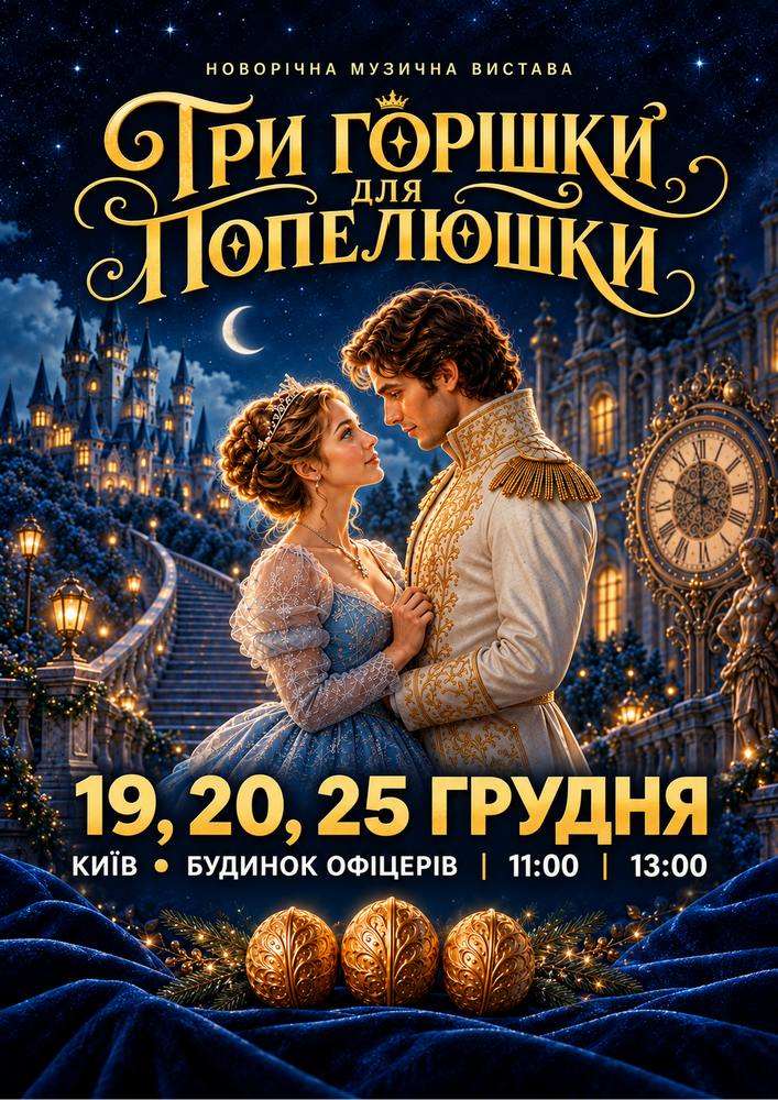 Новорічна музична вистава «Три горішки для Попелюшки»