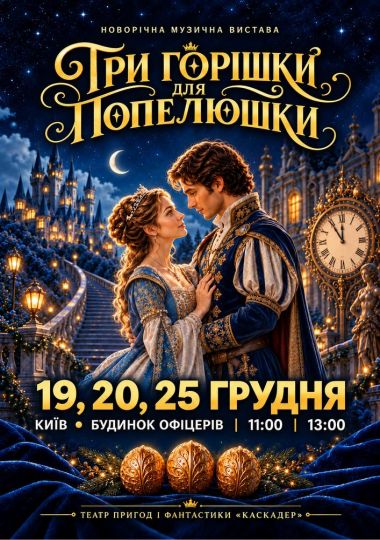Новорічна музична вистава «Три горішки для Попелюшки»