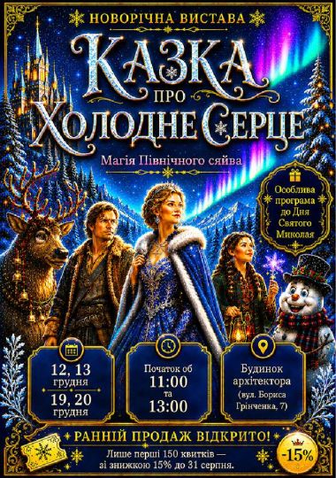 Новорічна вистава «Казка про холодне серце»