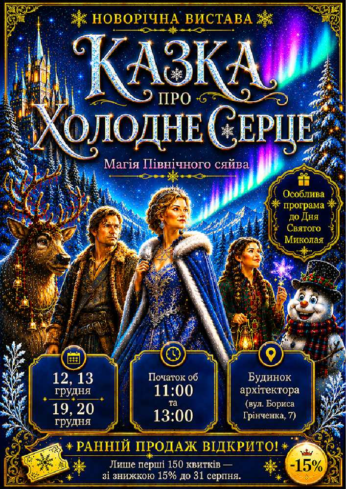 Новорічна вистава «Казка про холодне серце»