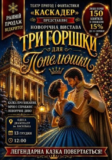 Новорічна музична вистава «Три горішки для Попелюшки»