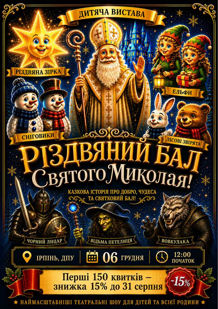Новорічна шоу-вистава «Різдвяний бал Святого Миколая»