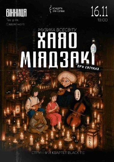 Музика всесвіту Хаяо Міядзакі при свічках