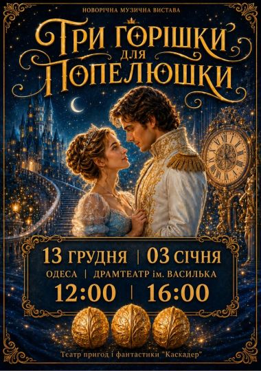 Новорічна музична вистава «Три горішки для Попелюшки»