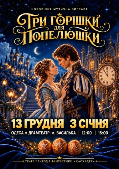 Новорічна музична вистава «Три горішки для Попелюшки»