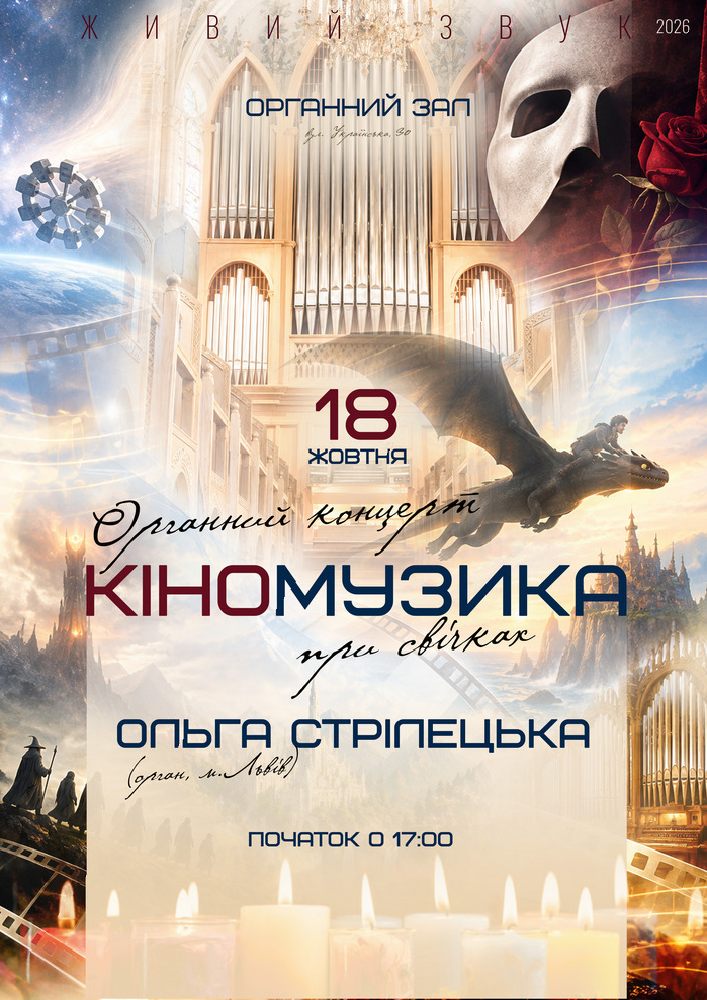 «КІНОМУЗИКА» на ОРГАНІ. Ольга СТРІЛЕЦЬКА (м.Львів)
