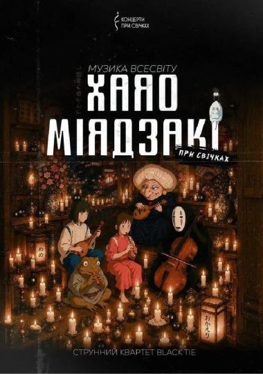 Музика всесвіту Хаяо Міядзакі при свічках