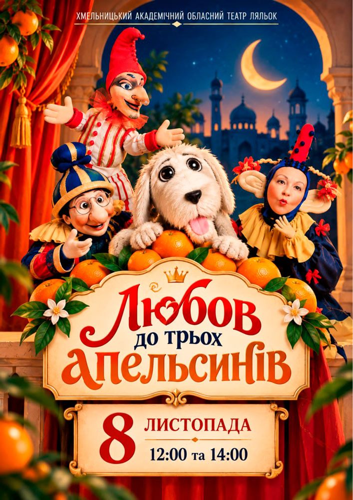 Вистава «Любов до трьох апельсинів» (Хмельницький театр ляльок)