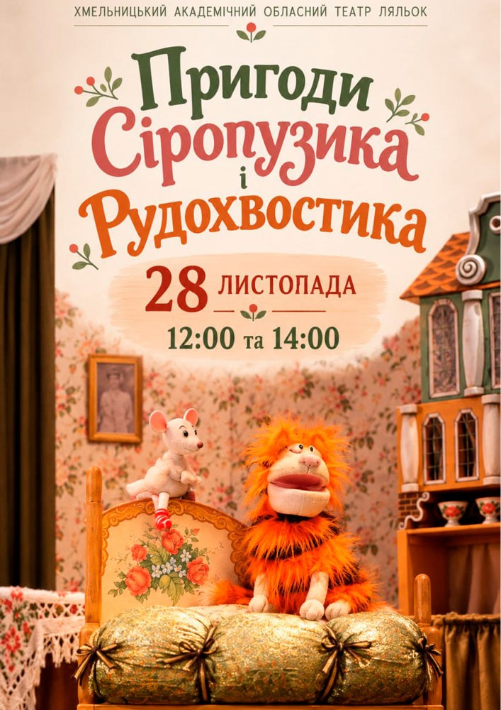 Вистава «Веселі пригоди Сіропузика і Рудохвостика» (Хмельницький театр ляльок)